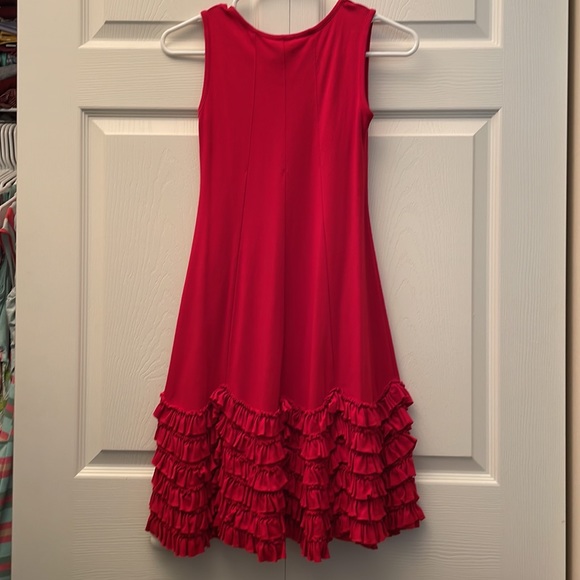 LEMON LOVES LIME Red Ruffle Tank Dress - Picture 2 of 8